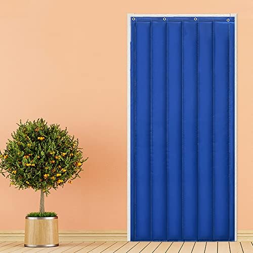 Thermal Insulated Blackout Door Curtain,Soundproof Blanket For Doorway,Winter Doorway Cover Screen Door Curtain,Thick Thermal Fabric Door Cover,for Accordion Door,temporary Door,Air Conditioner Room (