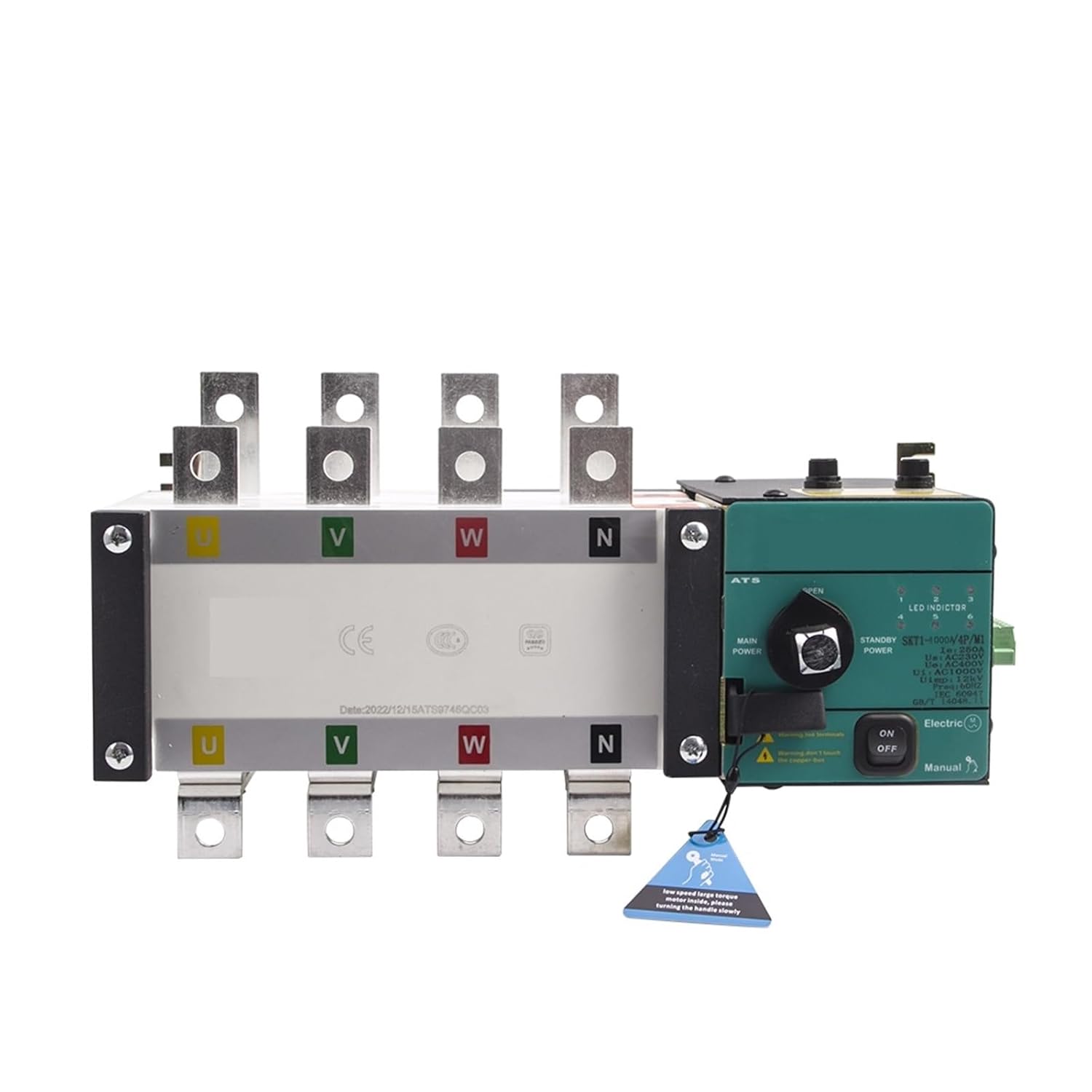 ATS 1600A 4P Generator Automatic Transfer Switch Auto Manual Dual Power Transfer Switch Panel for Genset Parts