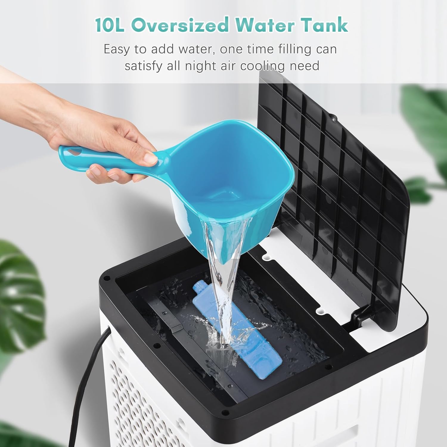 Portable Air Conditioner Fan Evaporative Cooler Cooling Machine 3 Speed with 7hrs Timer with Remote Control for Room Home Office Dorm, bedroom fans for cooling and sleep (US Plug)