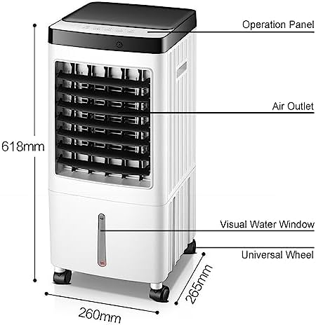 3-IN-1 Evaporative Air Cooler, Portable Air Conditioners w/Remote & 3 Speeds, Windowless Air Conditioner with Utral-Quiet, 2.6 Gal Tank & 2 Ice Packs, for Room Bedroom Office