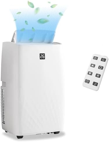 Portable Air Conditioners, 14000 BTU, 3-In-1 Portable Air Conditioner with Fast Cooling, Dehumidifying & Fan, Quiet Operation and Easy Mobility, Remote Control, Enhanced Air Quality for Home & Office