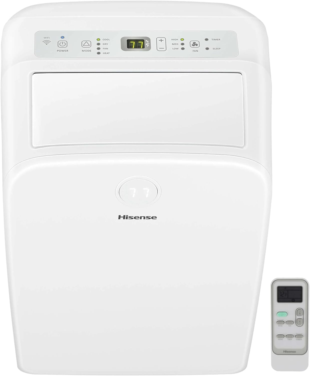 Hisense AP55023HR1GD Smart 8,000 BTU Dual Hose Portable Air Conditioner with Heat Pump (Renewed)