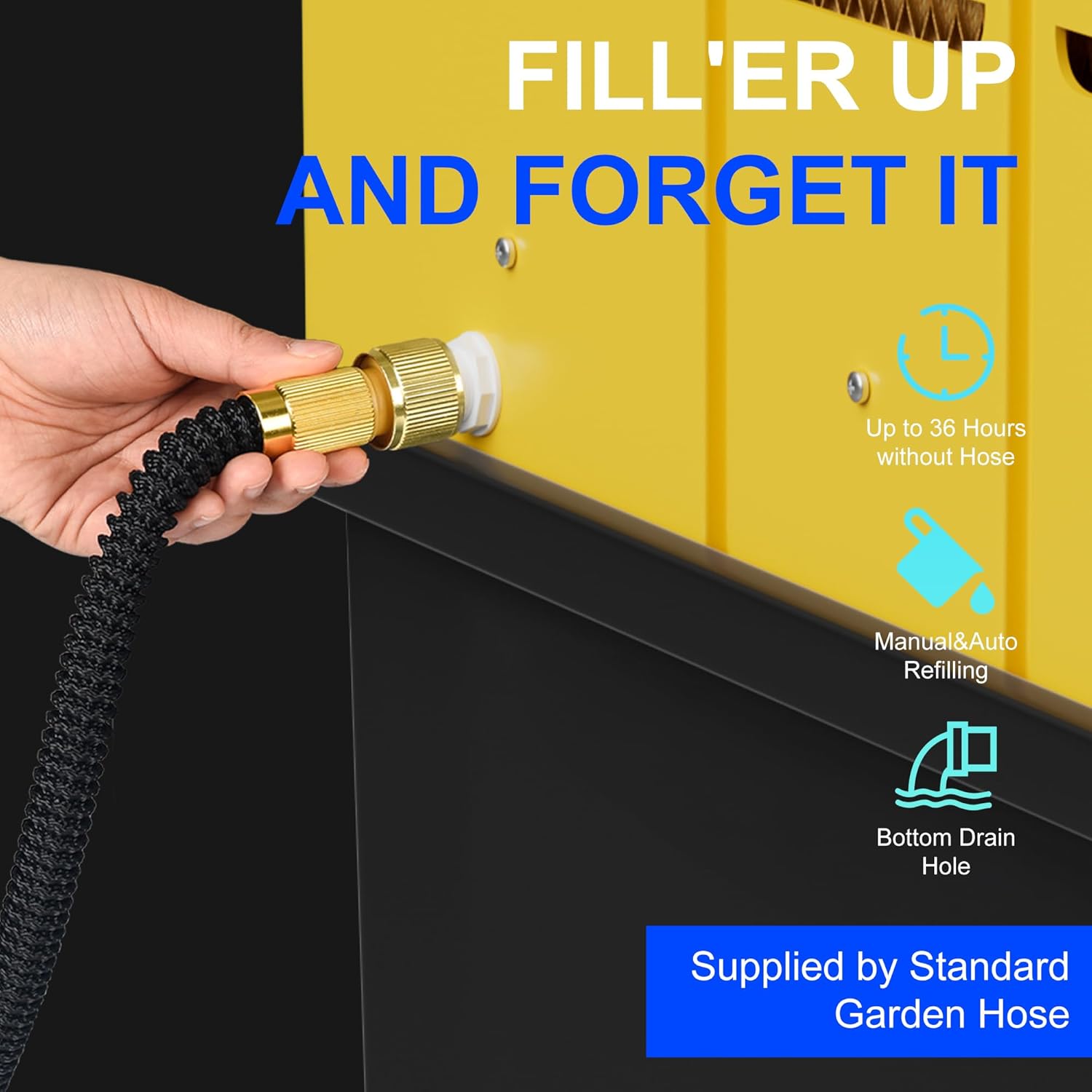 MEPTY 14715CFM Swamp Cooler, Evaporative Air Cooler with Continuous Auto Fill, Portable Evaporative Cooler for Commercial, Industrial, Garage, Patio Use, Outdoor Air Conditioners