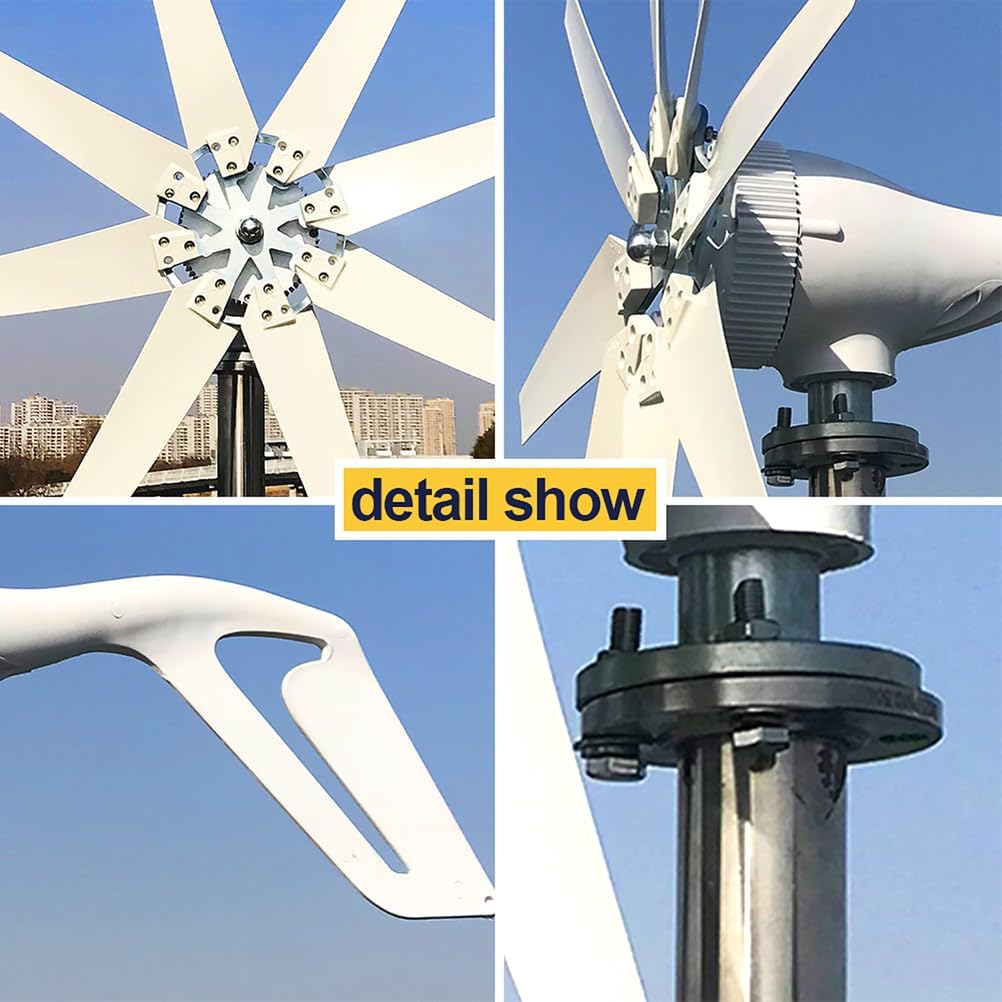 48v,12V-220V Vertical Axis Wind Turbine Generator 15000W Small Windmill Free Energy with Controller IP67 for Home Farm Rvs