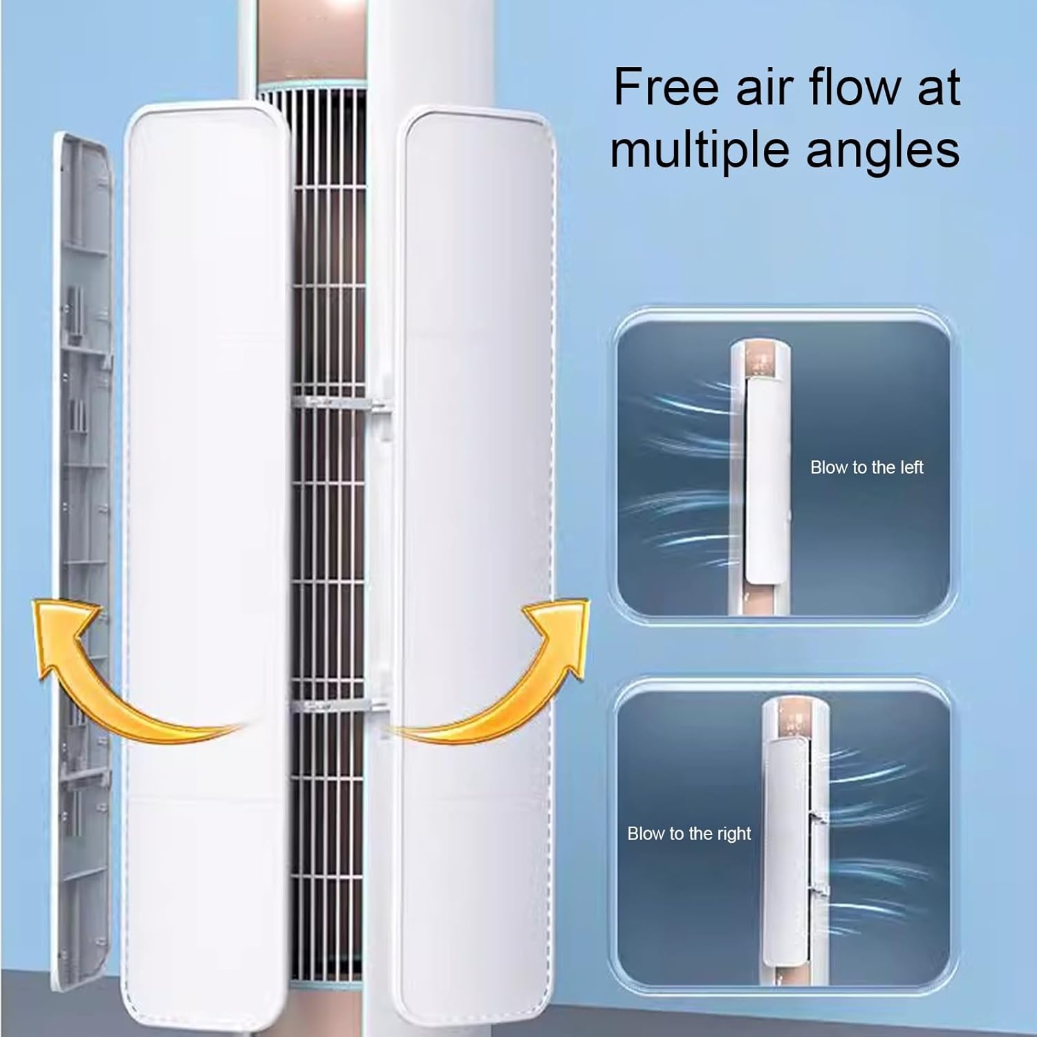 Adjustable Air Conditioner Deflector, Ac Vent Deflector, Wind Shield for Air Round Cabinet Machine, Efficient Airflow Control