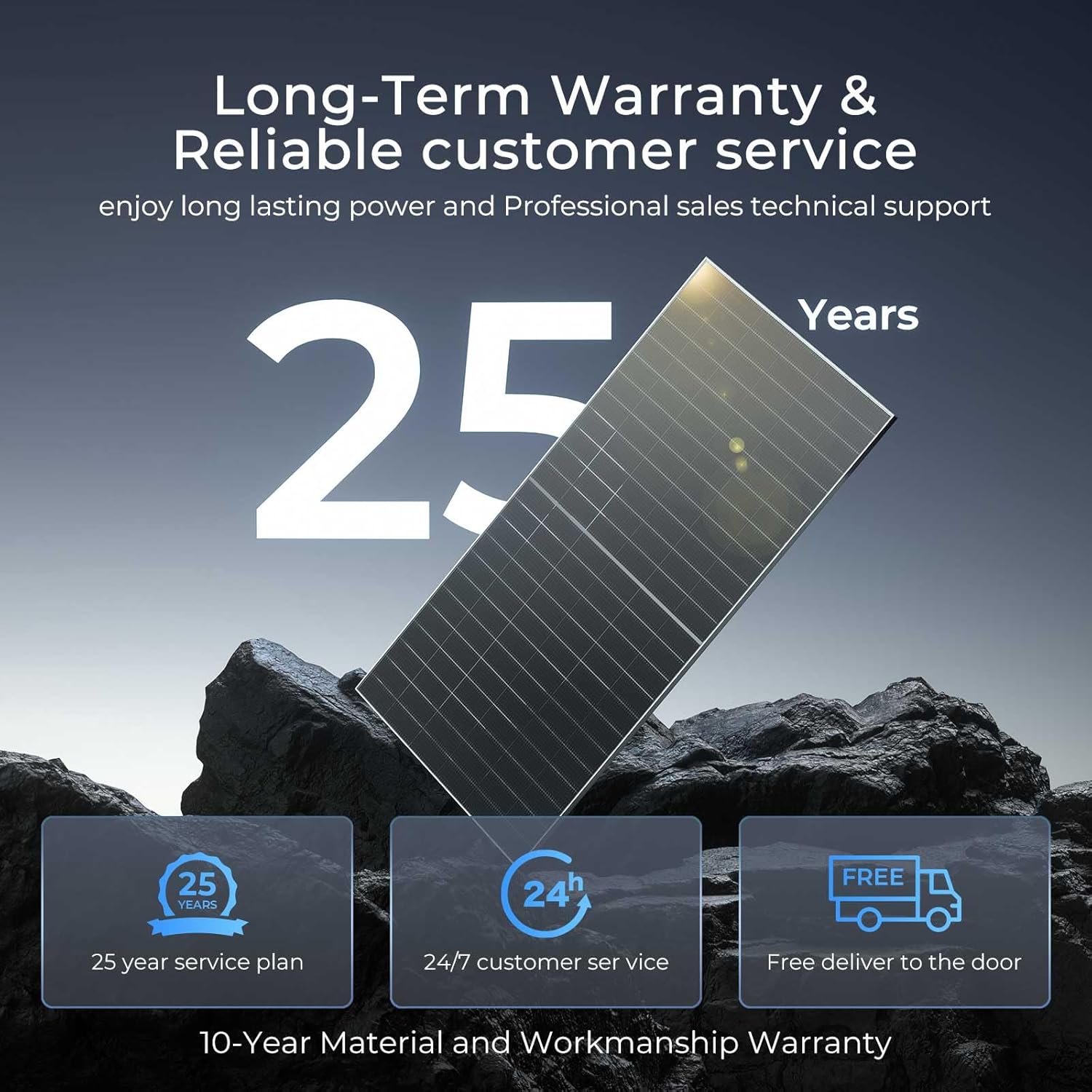 Renogy 1180W Solar Panels 2pcs 590 Watt N-Type Bifacial Solar Panel Monocrystalline 16BB 25% High Conversion Efficiency for Homes Roof Top RV Boat Camping Black