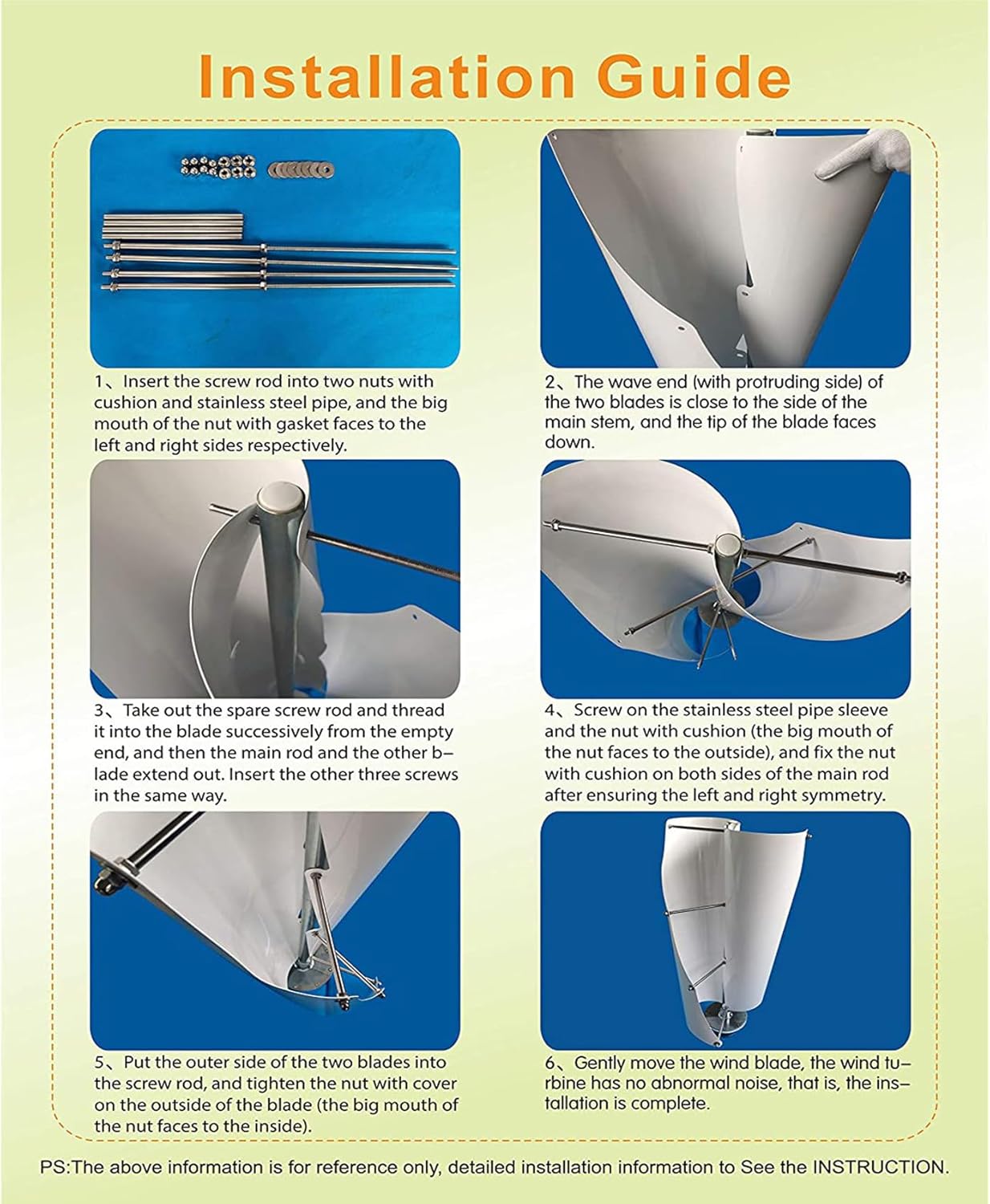 48v,BAOJUHUIKANG Vertical Wind Power Turbine Generator, 9000W Helix Magnetic Levitation Axis Wind Turbine Wind Generator Power for Outdoor Garden Boat(12V-220V)