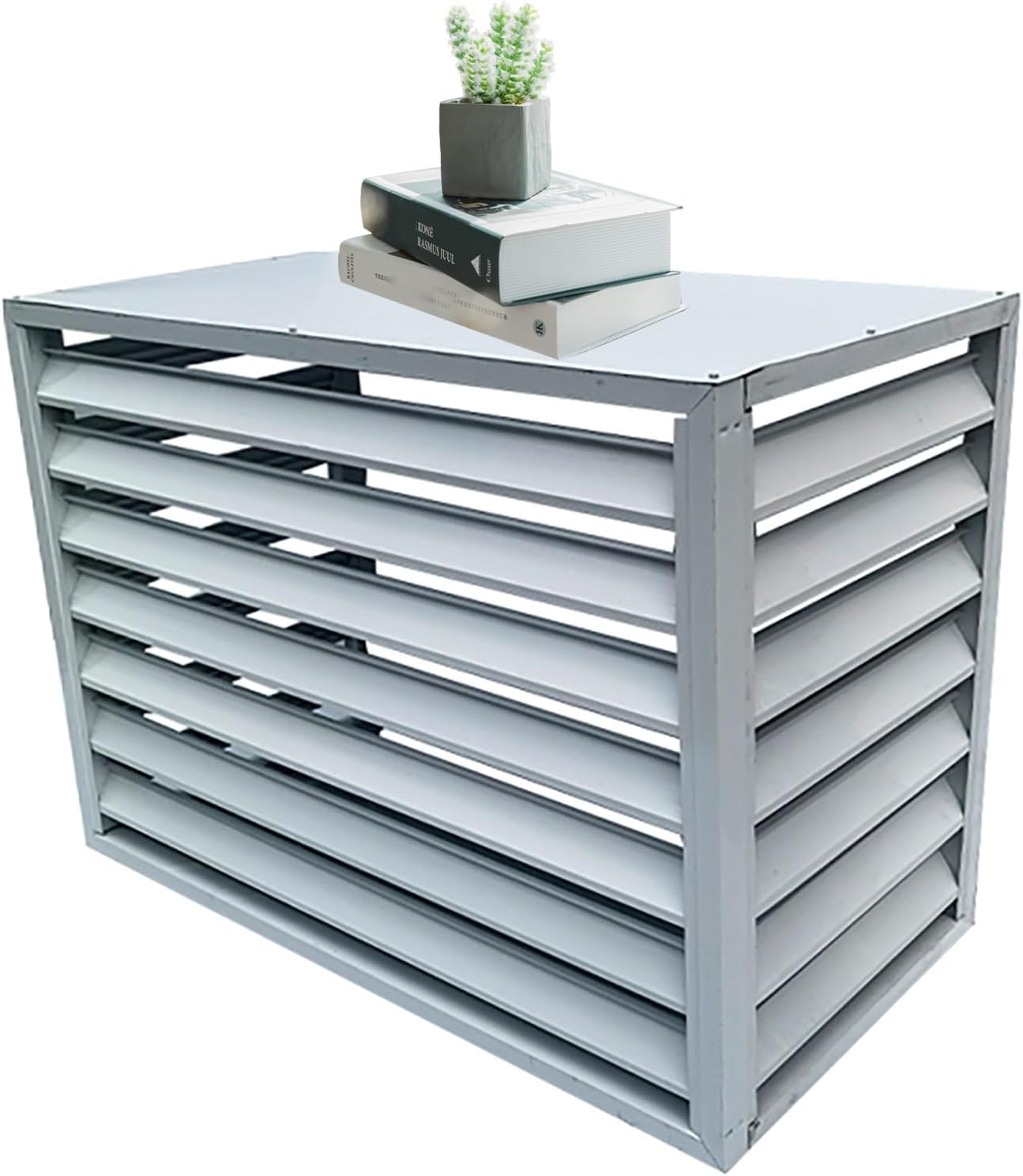 Outdoor Air Conditioner Protection Cover For Outside Units, Aluminum All Weather Protective, Trash Can Enclosure Flower Stand Decorative Privacy Screen, Condenser Protective Cover AC Unit Cover ( Co