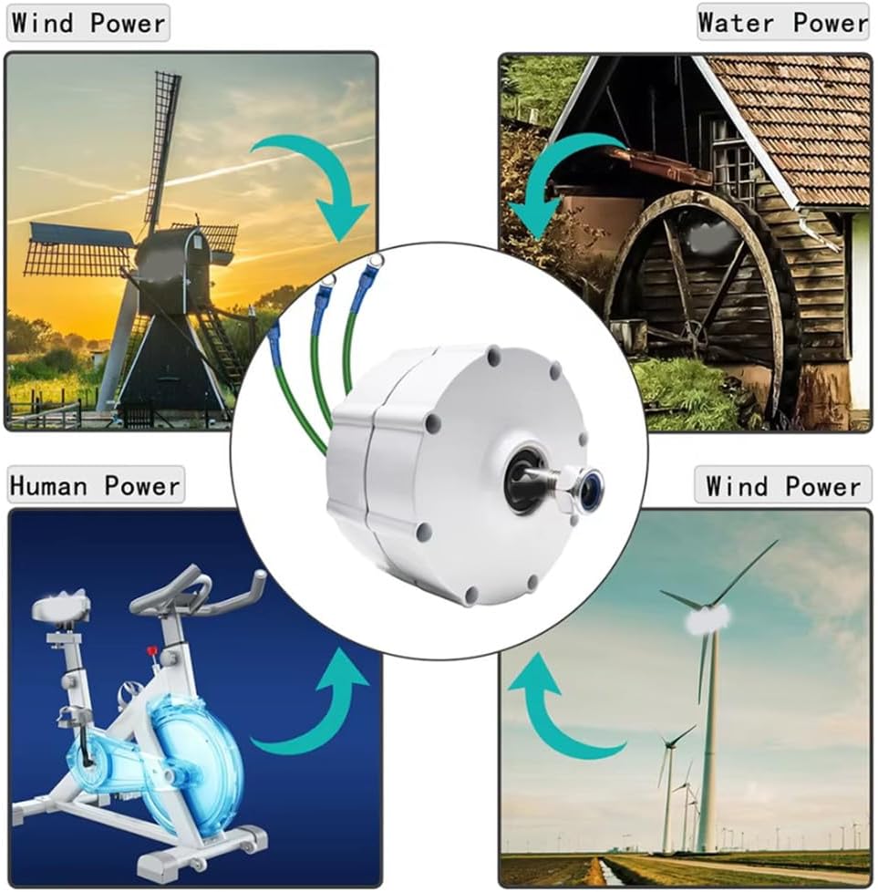 220V, 12000W Efficient Gearless Permanent Magnet Generator,12V 24V 48V 220V AC Low RPM 350R/Min Permanent Magnet Generator Use for Wind Turbine Water Turbine﻿