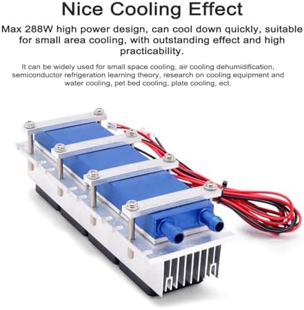 288W/144W Thermoelectric Refrigeration Cooler 12VDC 30A Semiconductor Cooling System for Air Conditioning Fan Lucky(288W)