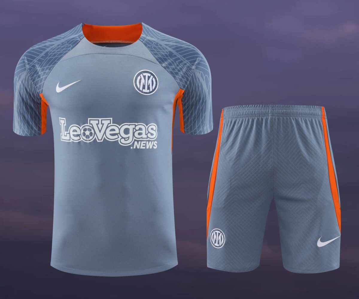 Conjunto de calentamiento Inter de Milán gris y naranja - NewNow