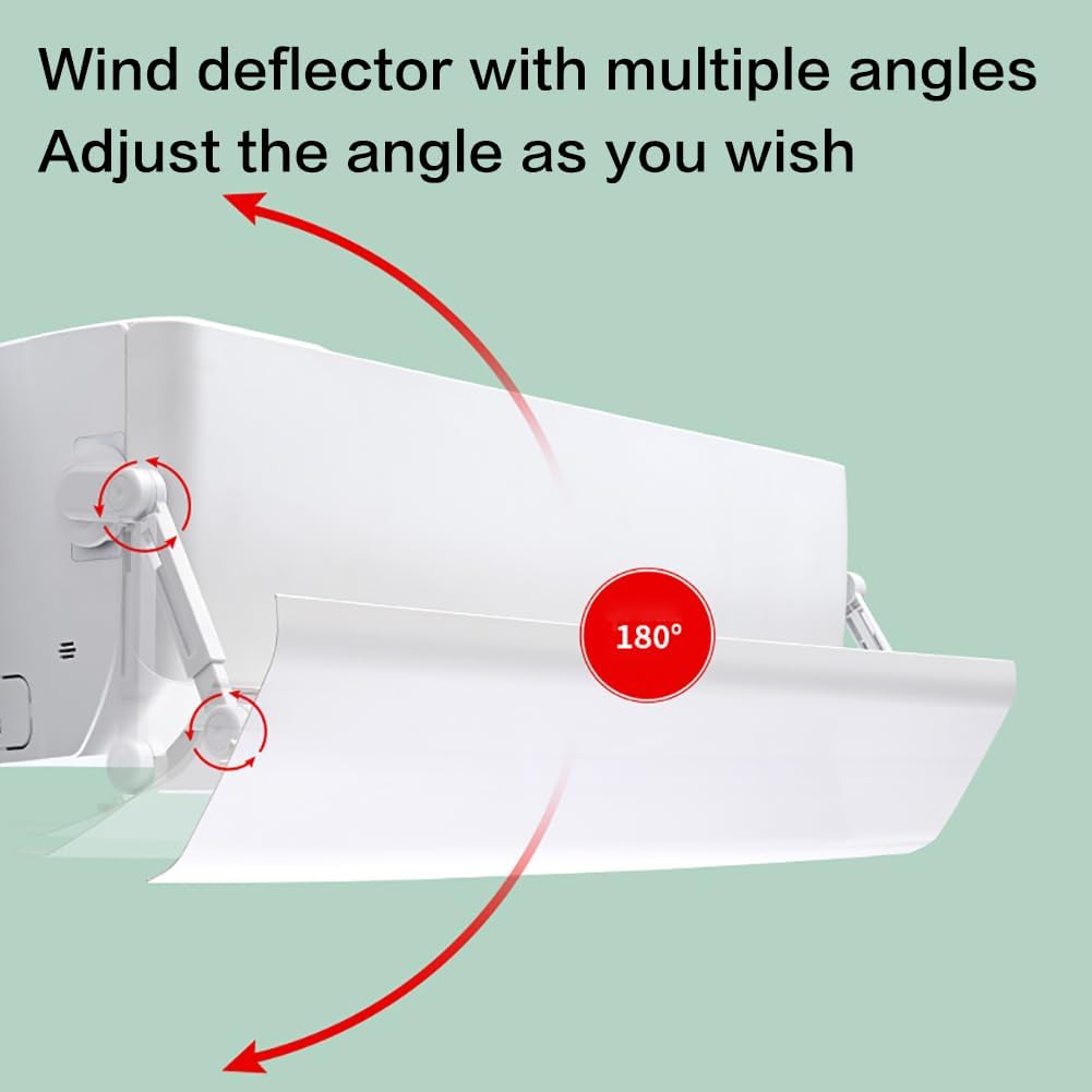 Wall-Mounted Air Conditioner Deflector, Anti-Cold Wind Baffle for Bedrooms, Thickened Air Outlet Blowing Guard, Prevents Direct Wind for Enhanced Comfort