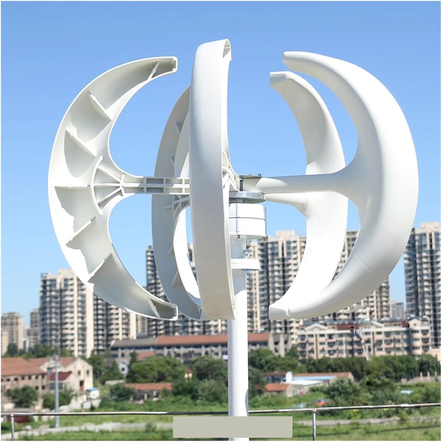 Wind Turbines, Lantern Shape 5KW 12V 24V Vertical Wind Power Turbine nerator Kit for Home 5000W Low Noise Windmill(Blue,24V_5000W)