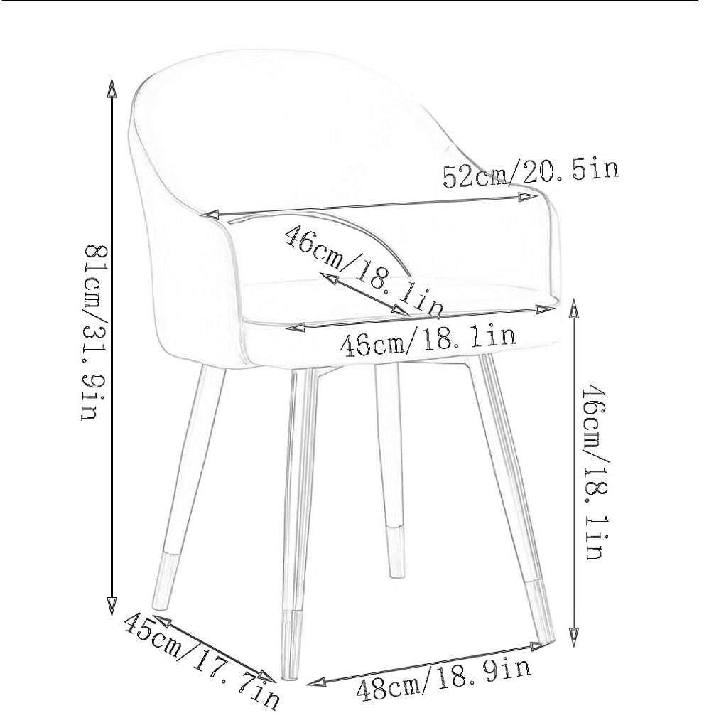 AYARNA Kitchen Dining Chairs Wear Resistant Leather Modern Living Dining Room Accent Arm Chairs Carbon Steel Legs Office Lounge Chair(Yellow+Grey)