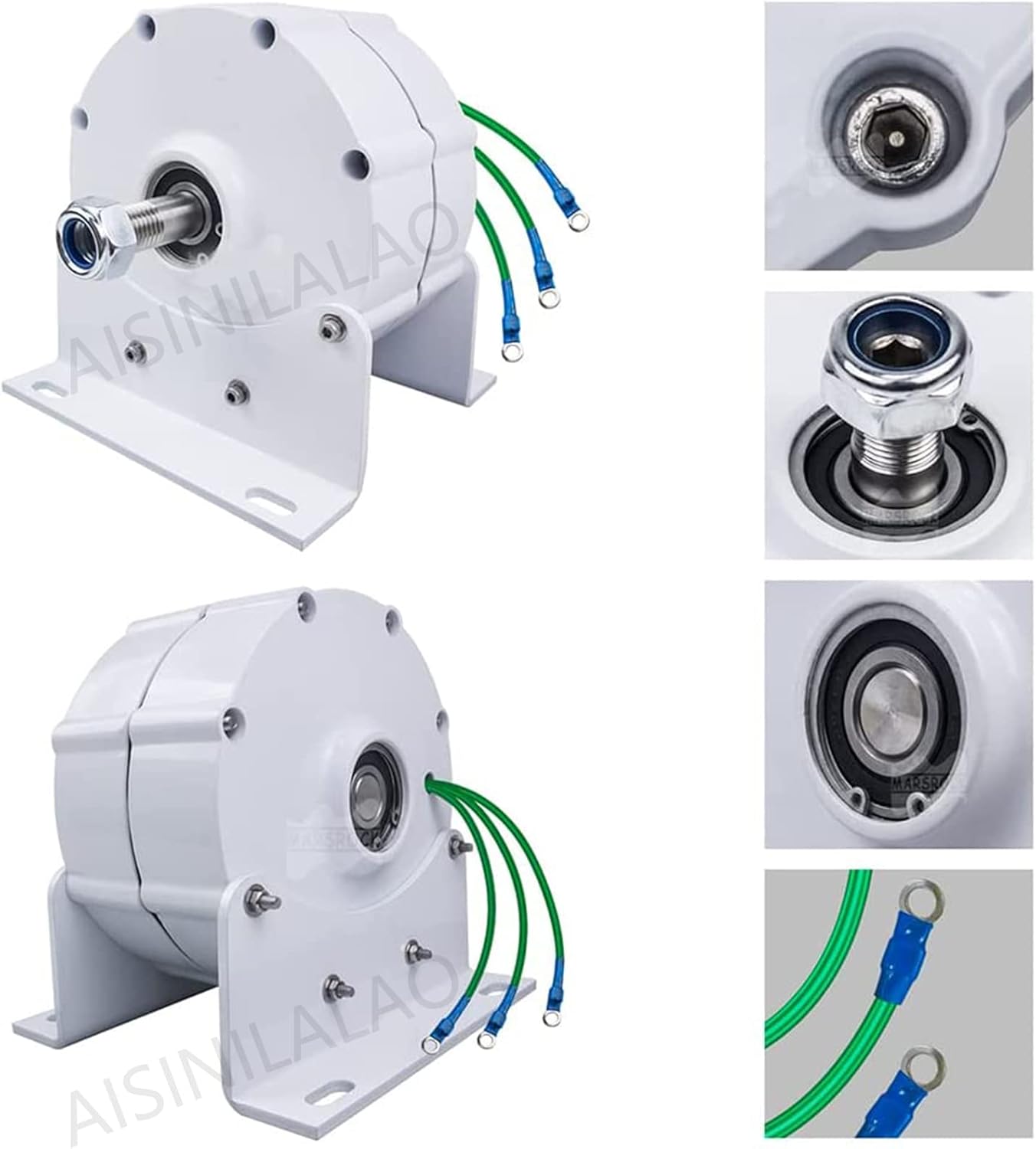 8000W Low Speed 12V24V48V 3 Phase Gearless Permanent Magnet AC Alternators for Wind Water Turbine for Home Use for Vertical Or Horizontal Wind Turbine