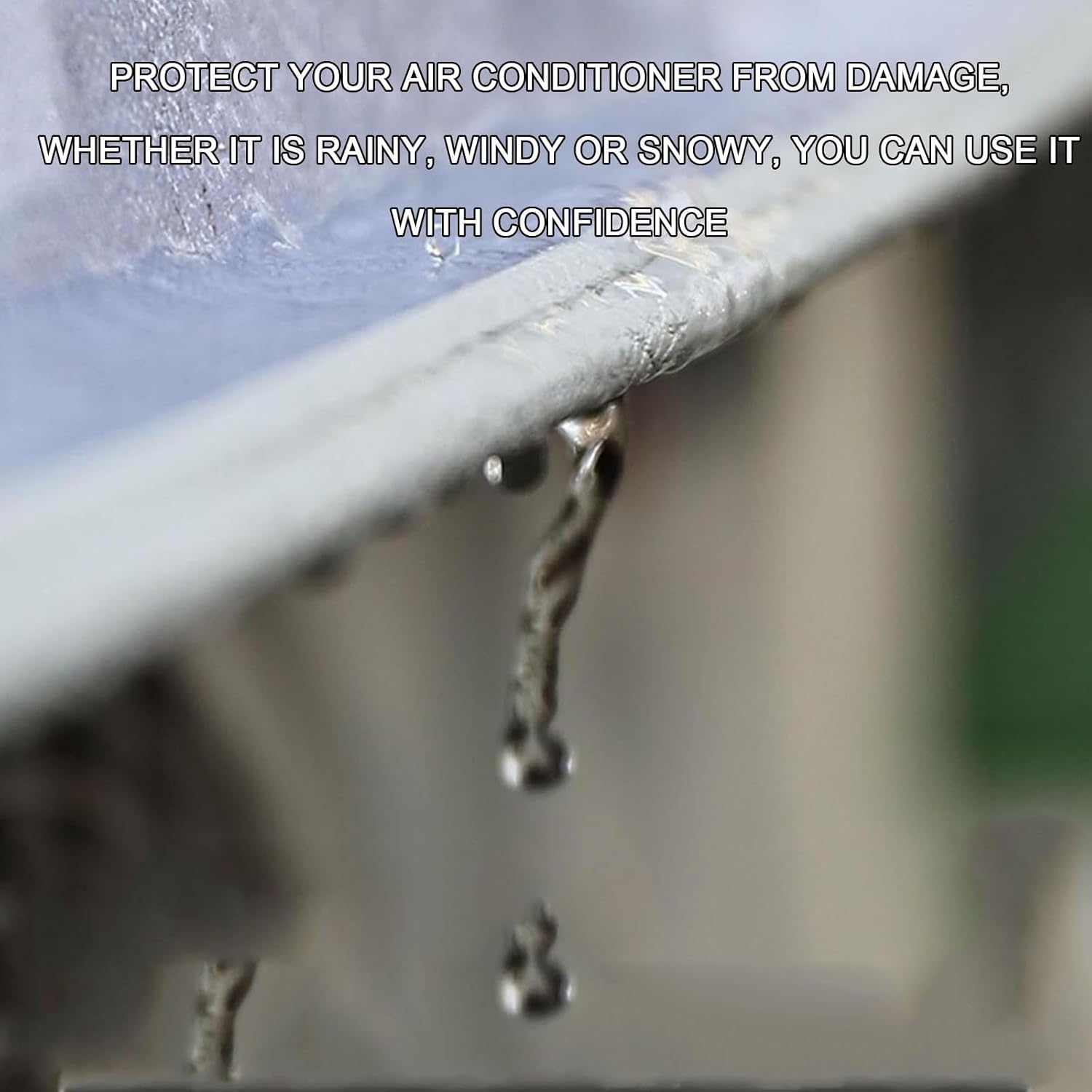 Window Air Conditioner Unit Cover, Air Conditioner Protection Cover Waterproof Defender Rain Snow Protection Sheet(Black net,43.3*20.5inch)