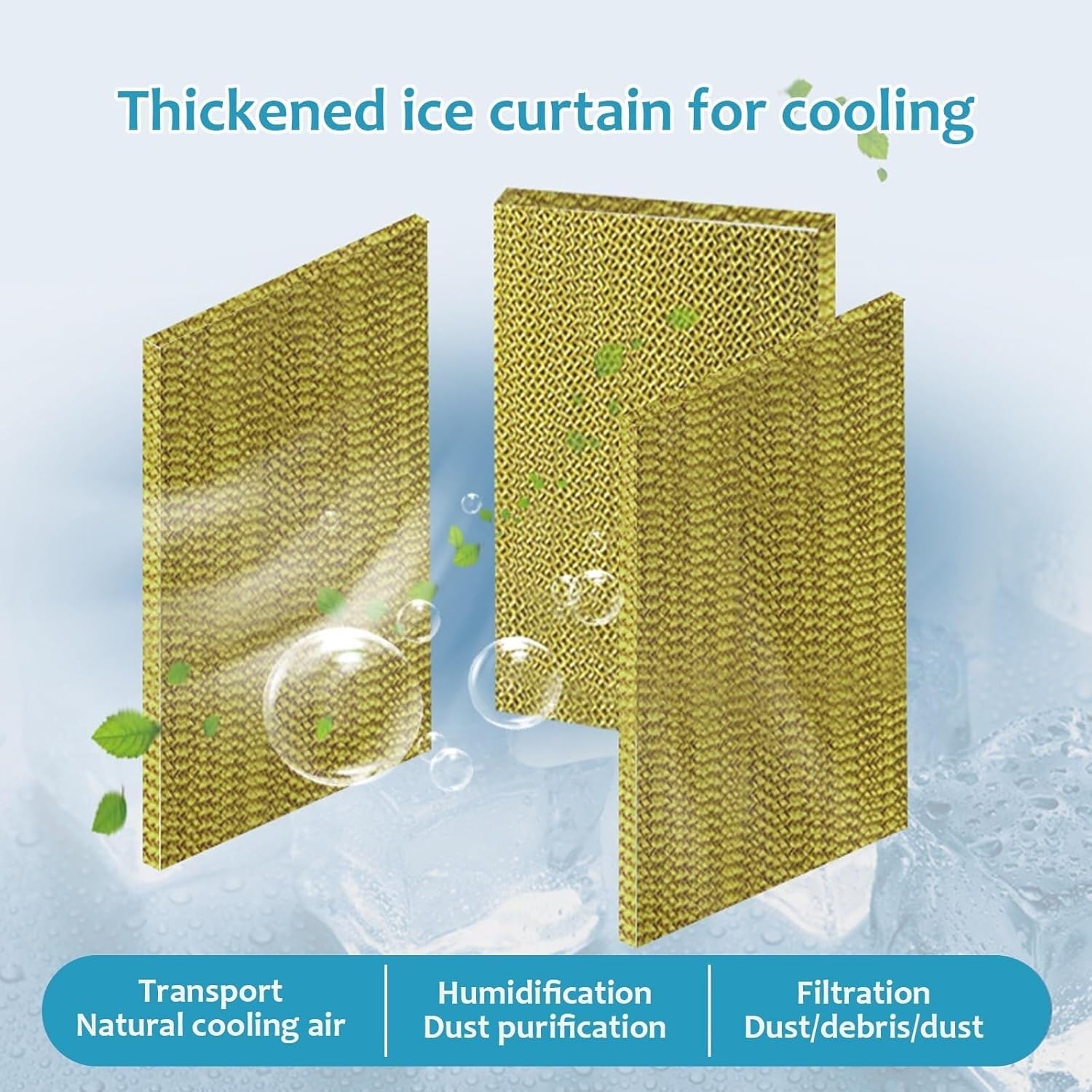 Swamp Cooler Air Conditioner, 3-IN-1 Evaporative Air Cooler with 11.8 Gal Water Tank, 3 Modes, 3 Speeds, Remote Control, 12H Timer for Bedroom & Office