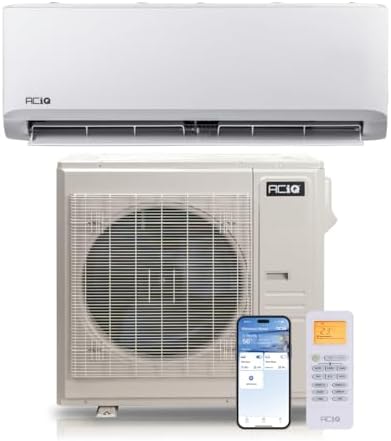 ACiQ 18.0 SEER2 Essentials 36000 BTU Comfortable Inverter Mini Split AC/Heating System, 3 Ton White Wall Mount Ductless Heat Pump AC Unit, with 15ft Installation Kit | WiFi Control, 208/230V, R454B