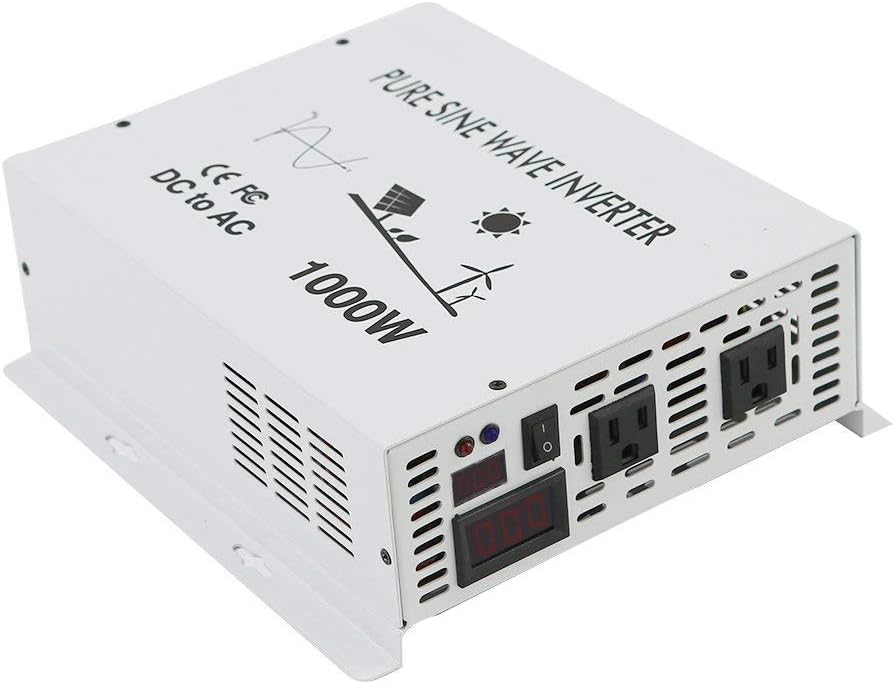 WZRELB 1000W 12V Pure Sine Wave Solar Power Inverter DC AC Converter