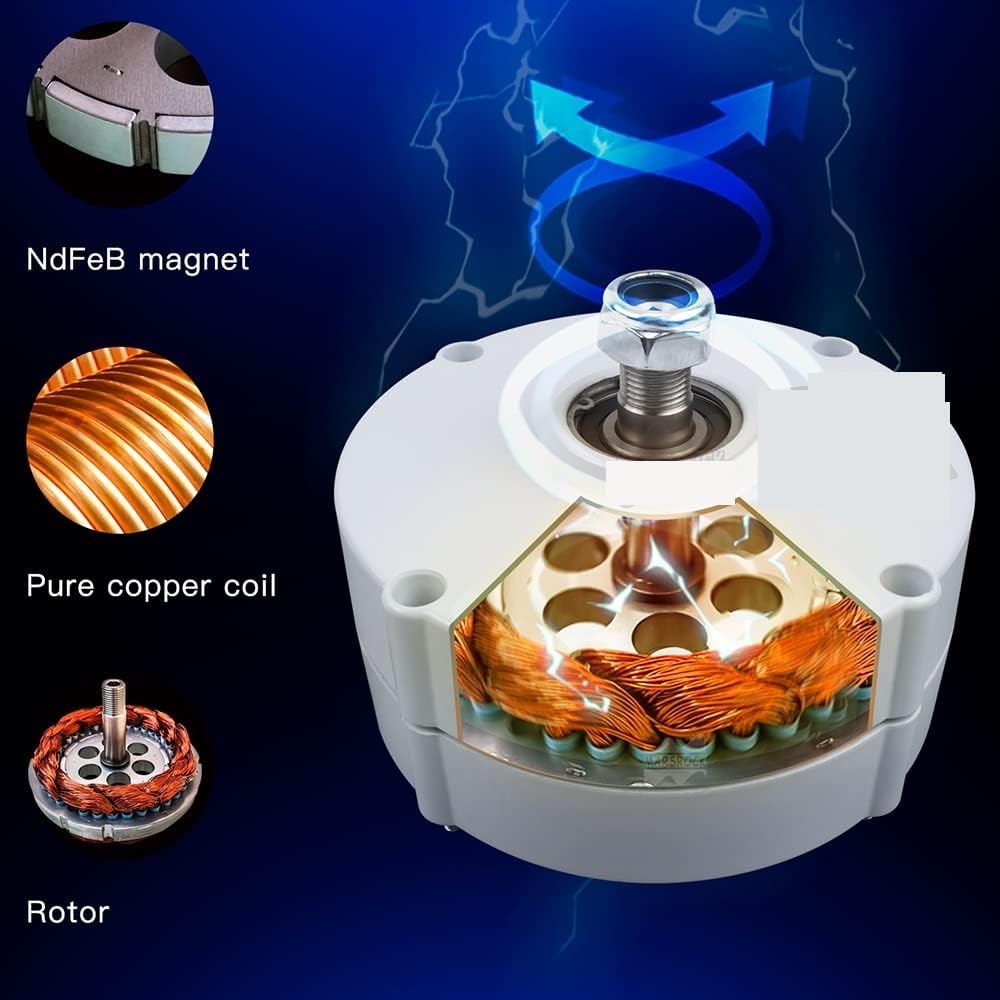 Wind Turbine, 100W 12V 24V Low RPM NdFeb Rare Earth Permanent Magnet Generator for DIY Horizontal Wind Turbine Wind Mil Generator(AC24V,200W)