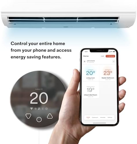Boldr Klima Smart Thermostat for Air Conditioners, Window A/C, Mini Splits & Heat Pumps - Alexa & Google Home Compatible, WiFi Control App, Energy Saving, Easy DIY Install, Aluminum Silver