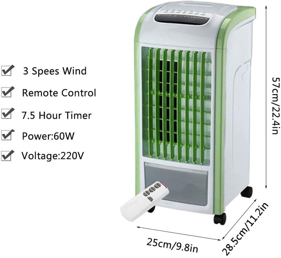 3 in 1 Air Cooler Portable Air Conditioner Fan, Mobile Evaporative Coolers, Humidifier & Air Purifier Air Conditioning Fan with Remote Control