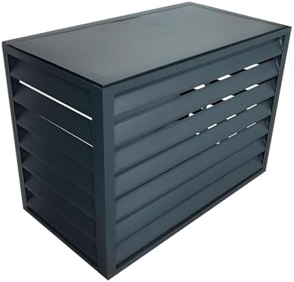 Air Conditioner Cover For Outside Units, All Weather Freestanding Privacy Screen Fence Panels, Aluminum Trash Can Enclosure Protective Cover, Condenser Protective Cover AC Unit Cover ( Color : Grey