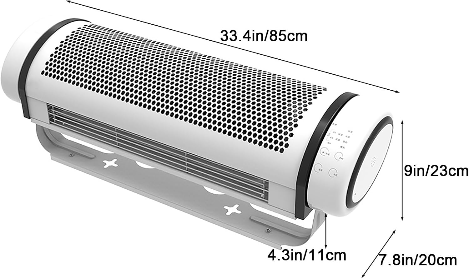 Bladeless Wall Mount Fan, Portable Tower Fan, Air Conditioner, Evaporative Air Cooler, for Kitchen/Bedroom/Bathroom(White,Large)