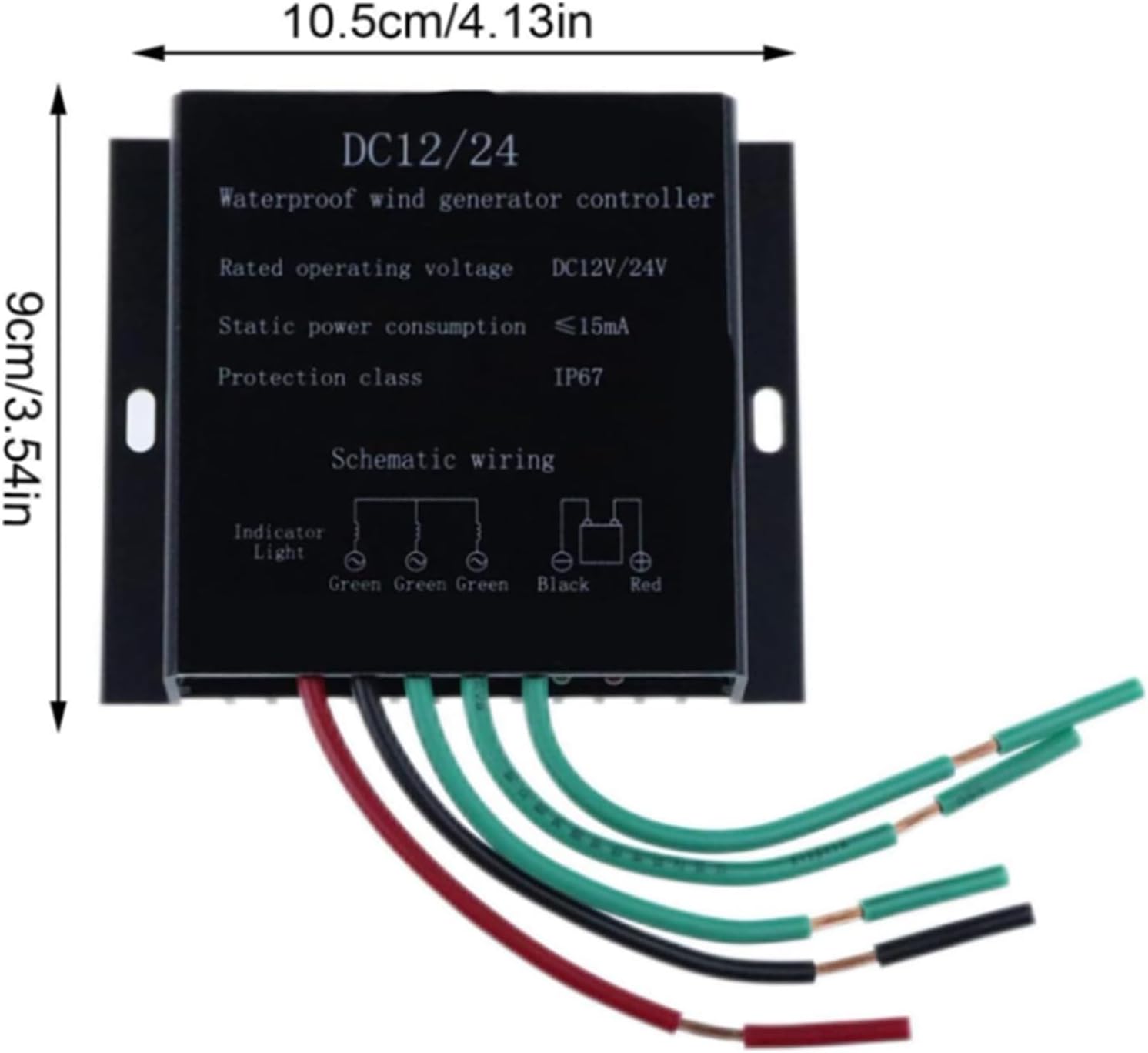 12v, 48V,Wind Turbine Controller Ip67 Waterproof 5000W MPPT Wind Turbine Charge Controller with Overcharge Protection and Display (Black 12V 24V 48V 220V)