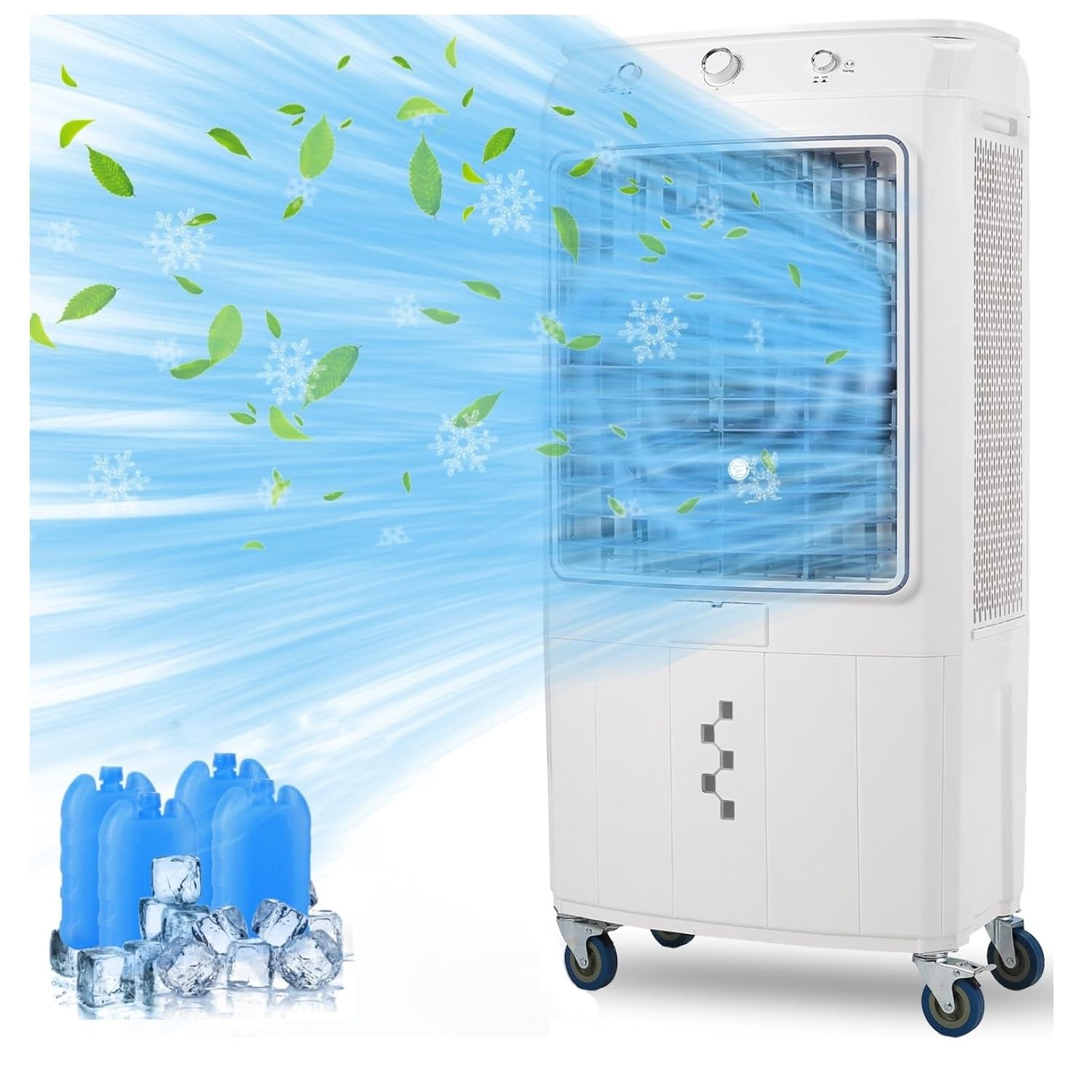 4100CFM SwiftCool Swamp Cooler with Remote, 4 Ice Packs, 3 Modes & Speeds for Indoor Outdoor Use - 15.8 Gallon