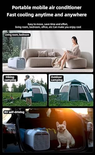 Portable Air Conditioners, 5200BTU Camping Tent Air Conditioner, 500W Low Consumption Outdoor Air Conditioner, 4 Adaptable Modes, for Rvs, Trucks, Vans, Cars