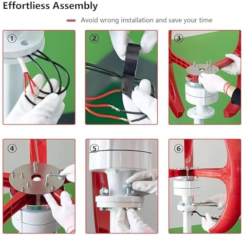 5000W Vertical Wind Turbine Generator Kit - 12V/24V/48V 5-Blade DC for Home, Chalet & Hybrid Solar-Wind Energy Solutions - Efficient Renewable Power Generation