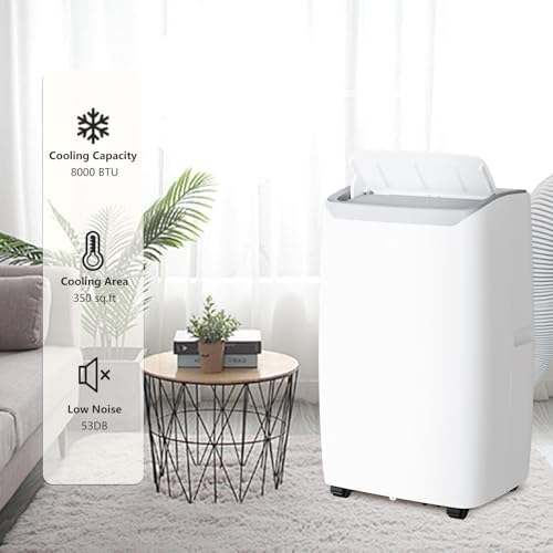 Portable Air Conditioners 12000BTU, 4-in-1 Portable Air Cooler with Sleep Mode, Auto Swing, Dehumidifier & Fan Modes, LED Display Air Conditioners for Bedroom, Office, Easy-to-Clean Washable Filter