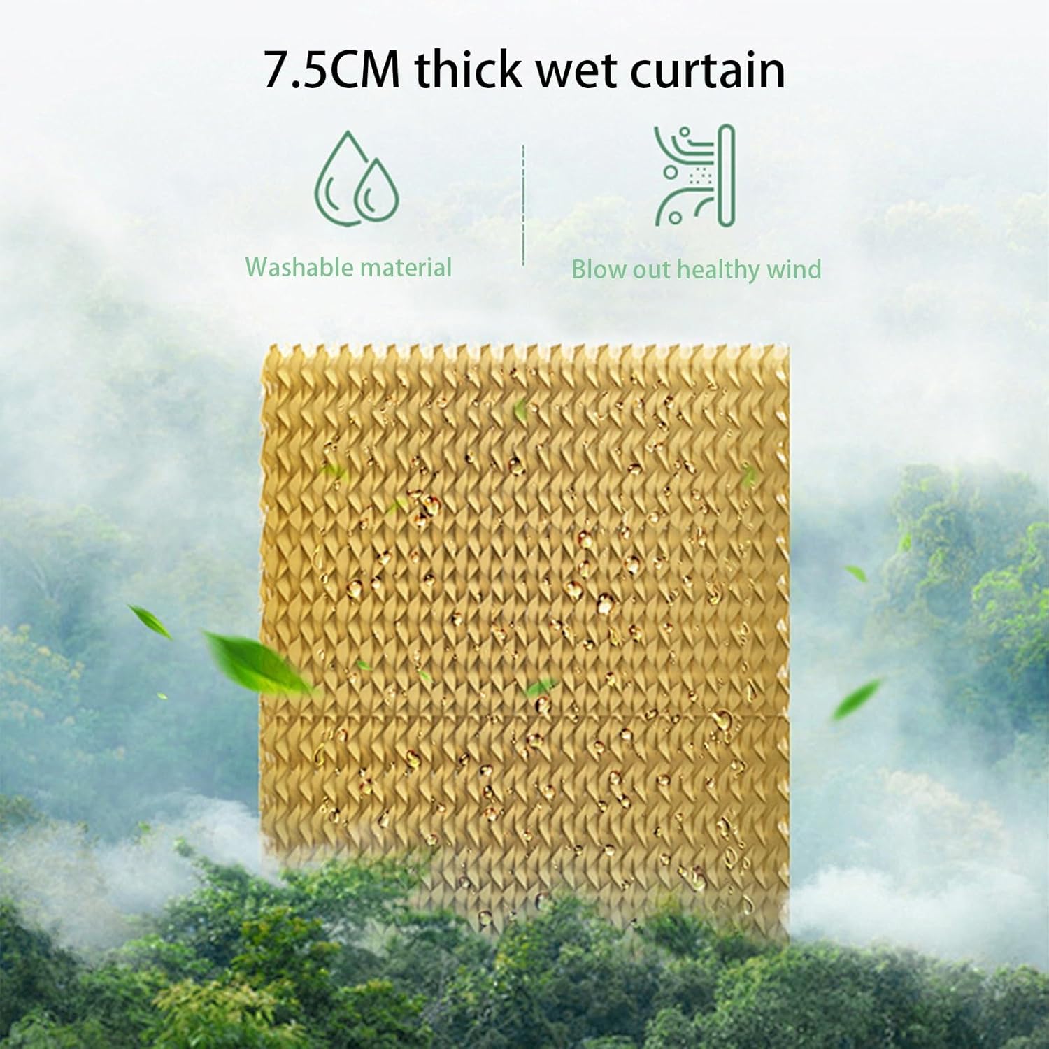 Portable Air Conditioner, Evaporative Air Cooler with Water Tank and 7 Speeds, Fast Cooling Fan Unit for Room Office Factory(100 * 60 * 139cm)