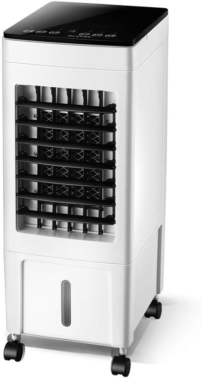 Portable Air Conditioner Fan Living Room Water- Cooled Remote Control Space Air Coolers, office Single Cool Cold Air Fan, Nightstand Portable Bladeless Air Conditioning Unit White