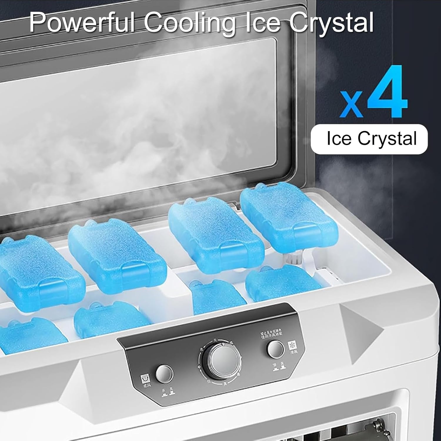 Swamp Cooler Air Conditioner, Evaporative Cooler, 7000 CFM Portable Evaporative Air Cooler, 50 L/13 Gal Water Tank, 3 Speeds, 4 Ice Boxes, Touch, for Room Garage Patio(118x38x59cm)