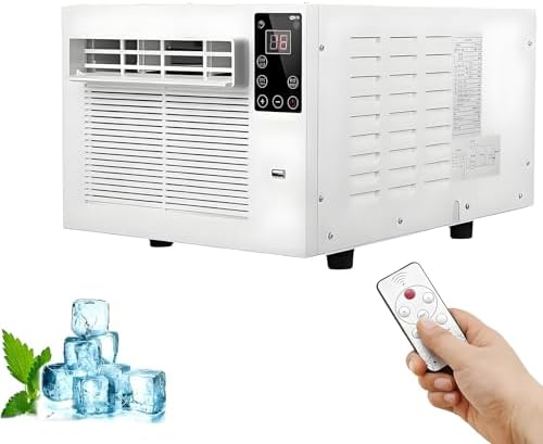 Portable Fast Cooling Air Conditioner Outdoor Compact Dehumidifier with Remote Control 1-12h timer USB Fast Charging Port for Mobile Phones for Dormitory Mosquito Net Air Conditi