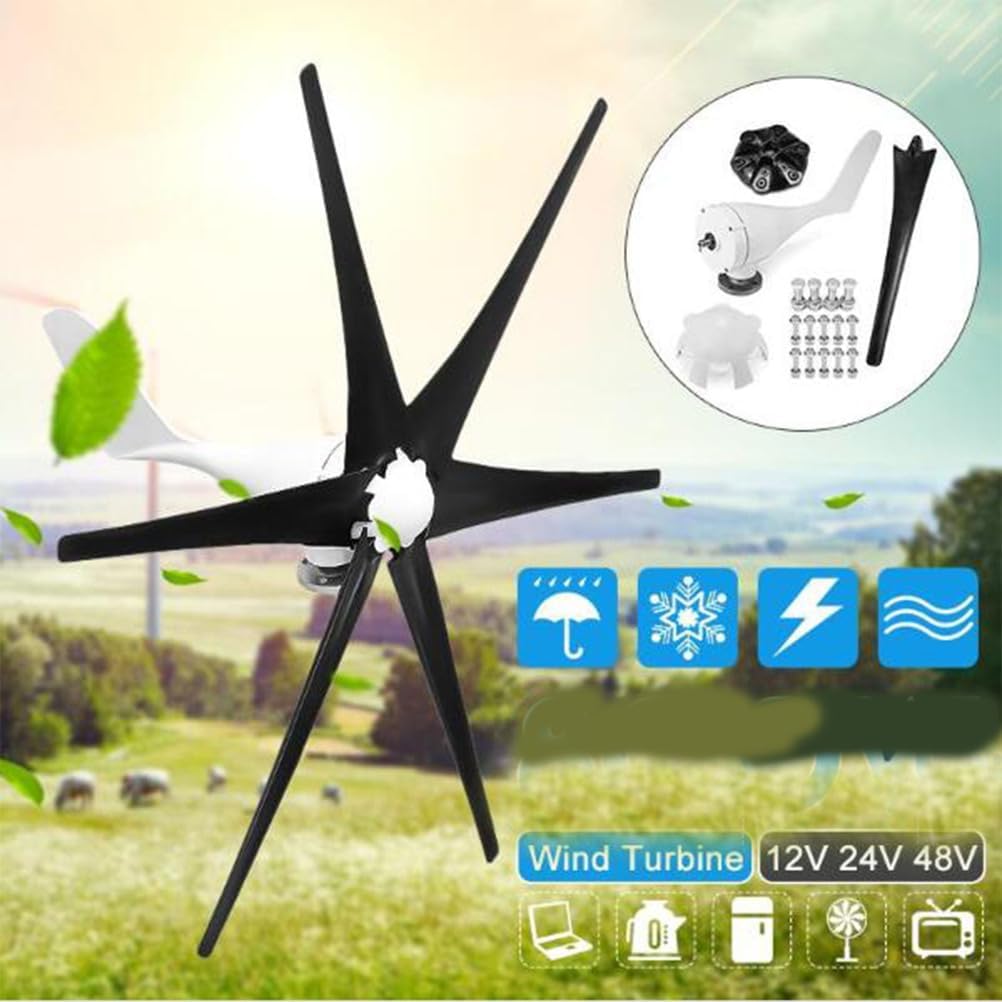 24v, Wind Turbines Generator, 12V 24V 48V 12000W Vertical Wind Turbine Power Generator Low Noise Low Wind Speed Start Cabins Or Mobile Homes