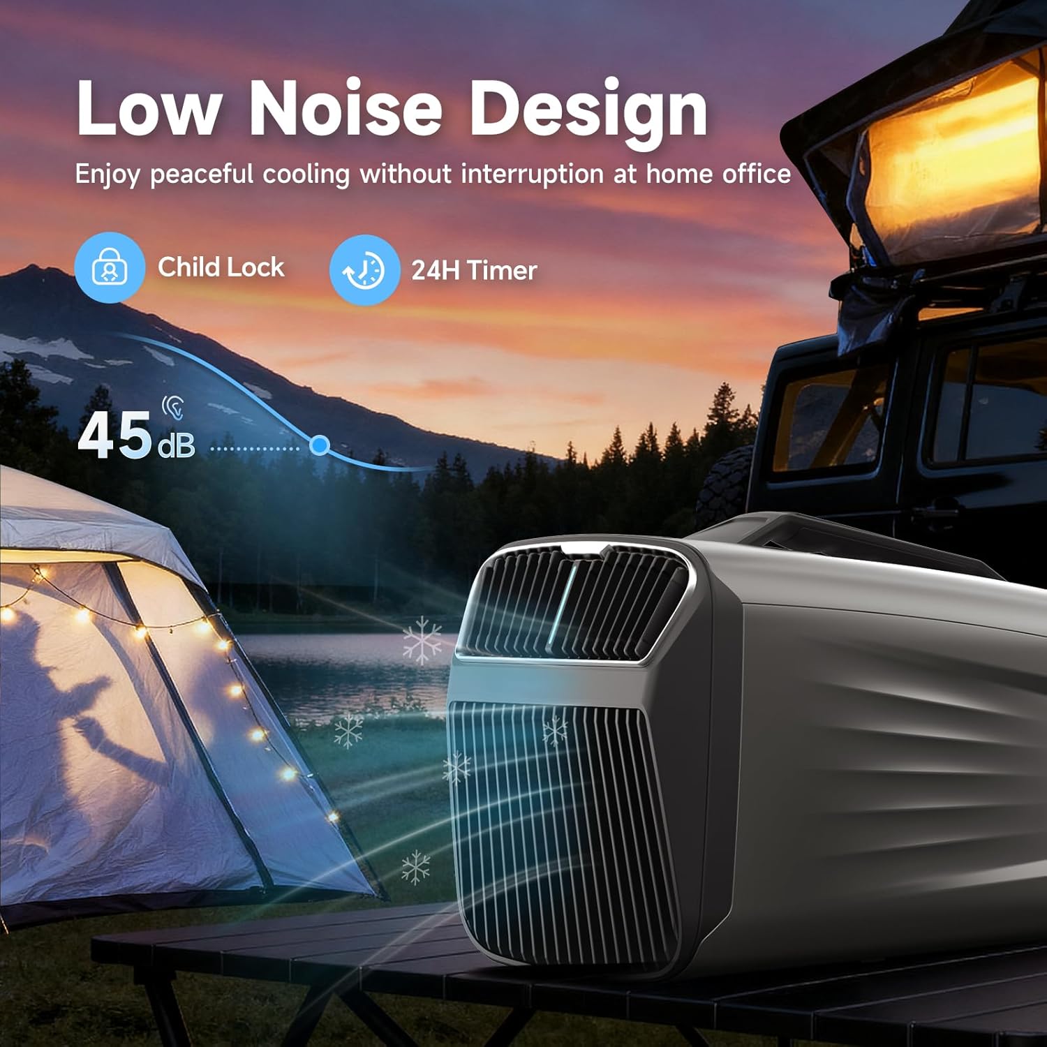 5400 BTU Portable Tent Air Conditioner For Camping,No Drill Installation, Cooling and Dehumidifier for Small Room, RV, Outdoor Picnic, Car Parking Cooling, Pet,Handheld Mobile AC Unit