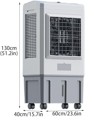 3 in 1 Evaporative Air Cooler, Portable Swamp Cooler with 3 Speeds and Ice Packs, Portable Air Conditioner for Factory Office Room(60 * 40 * 130cm)