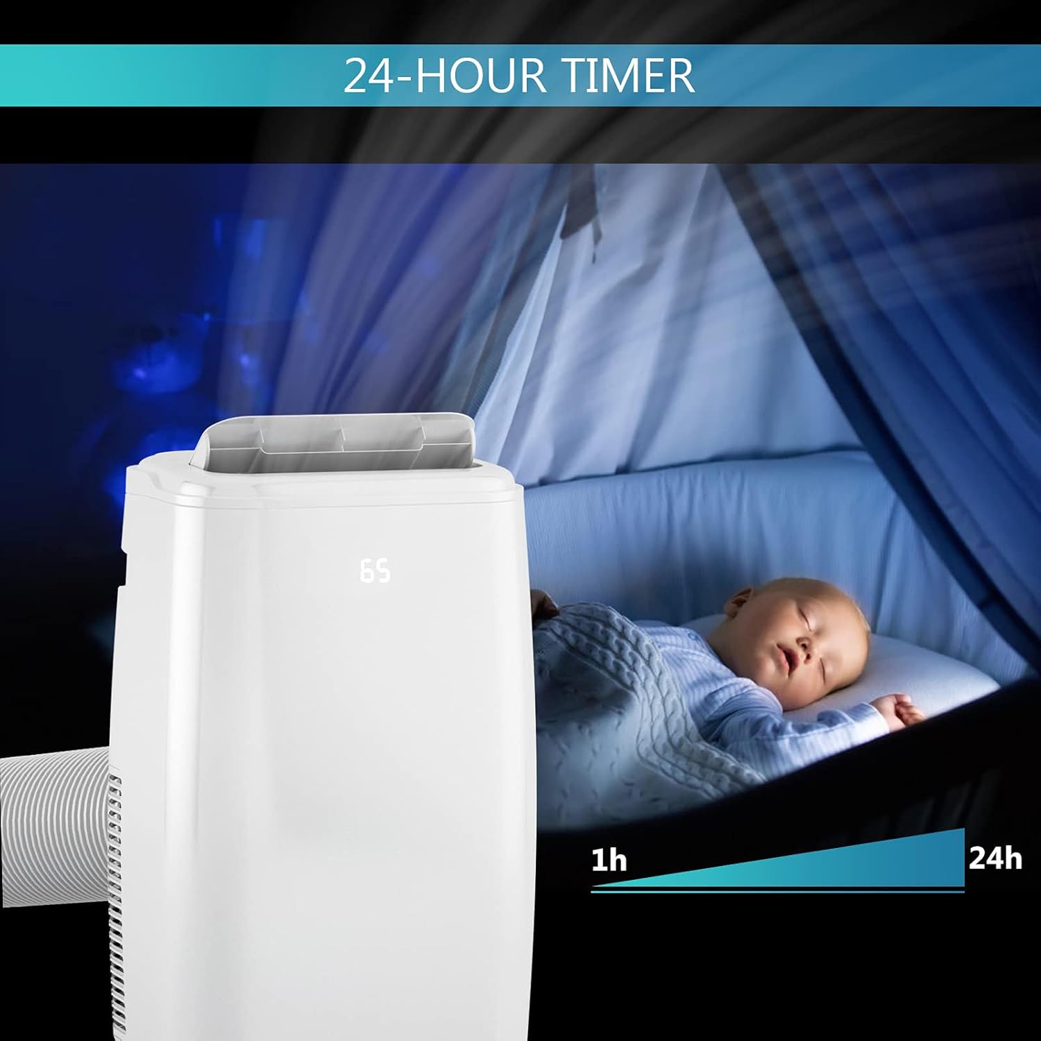 DORTALA 1,0000 BTU Portable Air Conditioner, 3-in-1 AC Unit with Remote Control, Dehumidifier, 3 Fan Speeds & Sleep Mode, Window Kit, Quiet AC Cools Rooms to 350 sq. ft