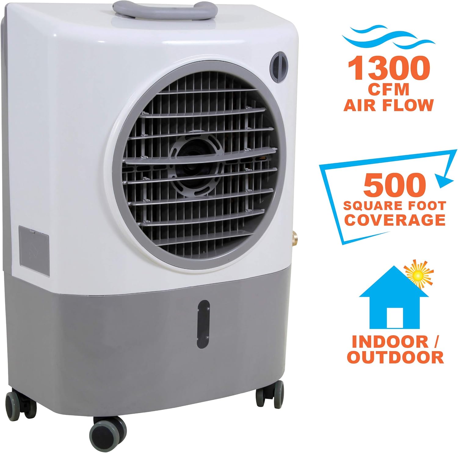 Portable Evaporative Air Coolers with Fan - Hessaire MC37M (3100 CFM) and MC18M (1300 CFM)