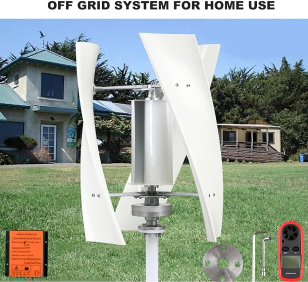220V,BAOJUHUIKANG 1000W-5000W Vertical Wind Turbine Generator Kit 12V-220V Renewable Energy Solution for Efficient Electricity Production 48V