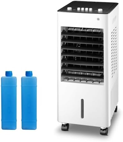 Evaporative Air Cooler, 3-in-1 Indoor Swamp Cooler Air Conditioner with 8 L/2.1 Gal Water Tank, 3 Speed 36 dB, 2 Ice Packs, 90° Oscillation, for Indoor, Bedroom(Black)