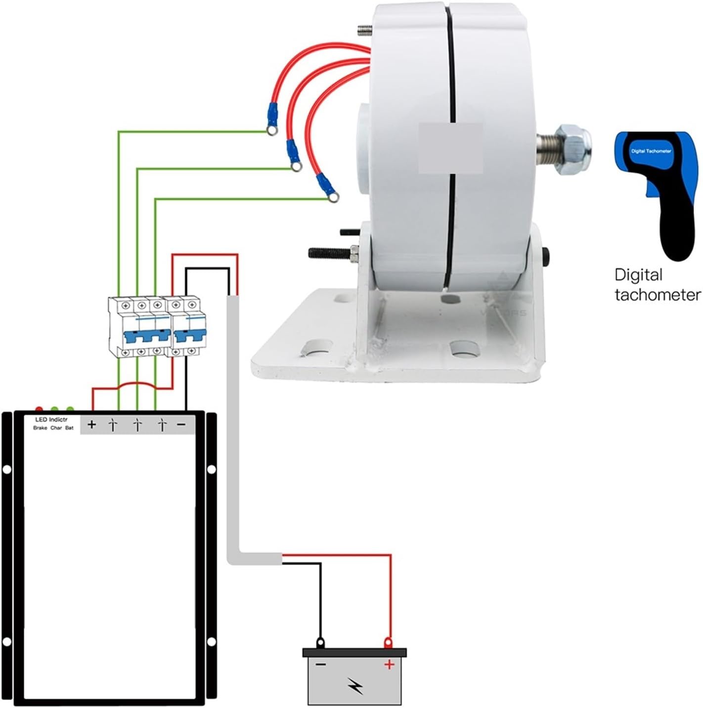 Low Speed 100W AC 12V Or 24V Permanent Magnet Generator Gearless 3 Phase tors for Wind Water Turbine Industrial Energy(Single Shaft,AC 24V_100W)
