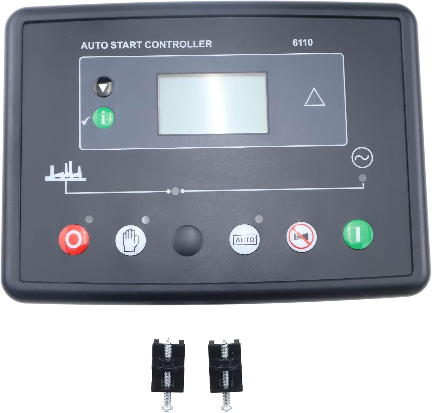 Auto Controller DSE6110 MKII with Backlit LCD 3‑Phase Monitoring Compatible with Deep Sea DSE6110 6110 Electronic Diesel Generator Controller Control Module Panel