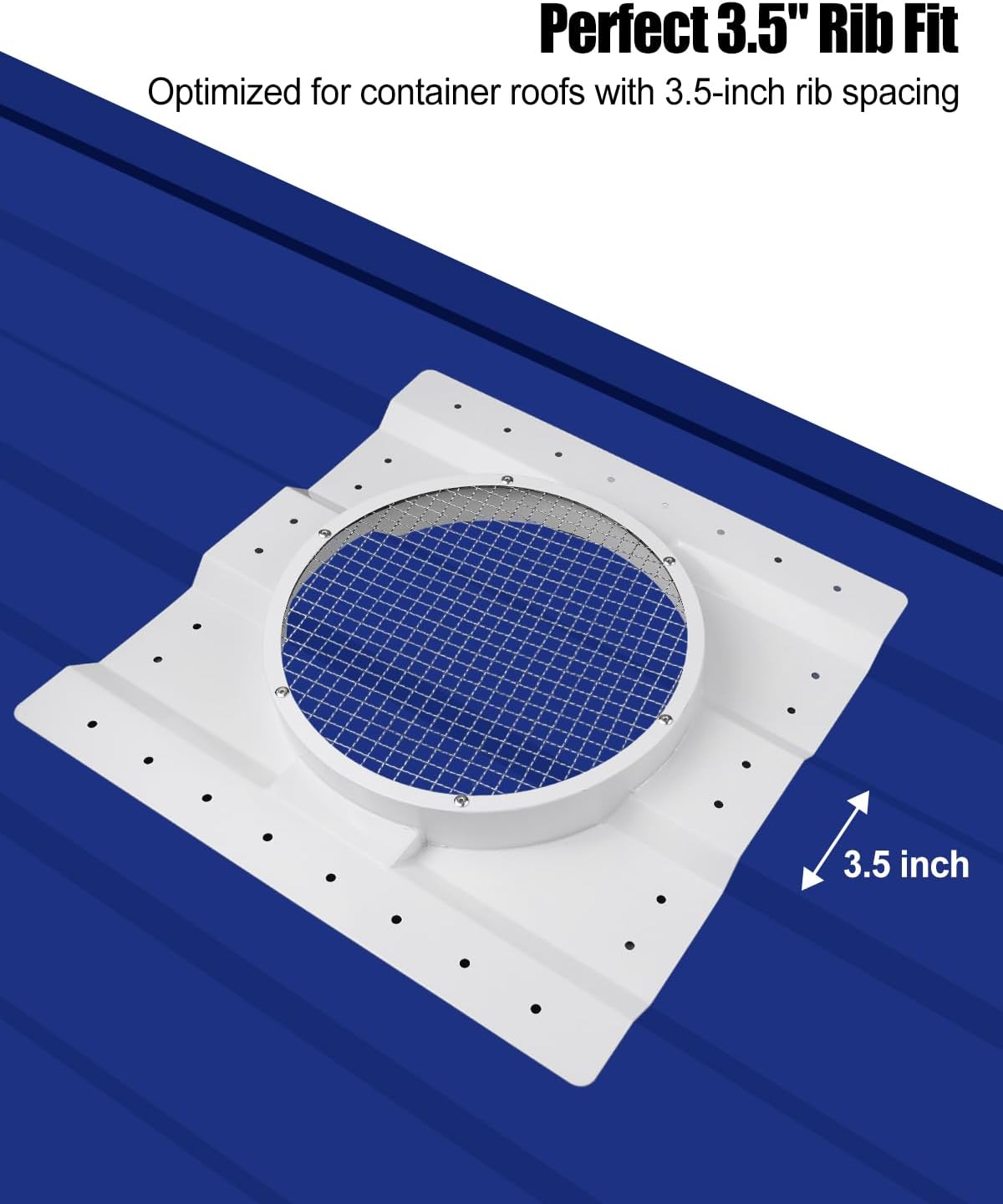 2 Pcs Container Roof Vent Adapter, 12 Inch Multifunctional Roof Ventilation System Adapter Compatible with Conex Container for Whirlybird Turbine Vent and Solar Roof Fan