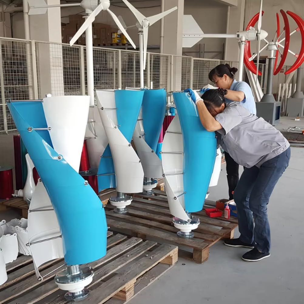 New Energy Spiral Wind Turbine Windmill Generator 12V/24V/48V/220V W/Controller 10 Blade Low Noise Permanent Magnet Generator(9000W)