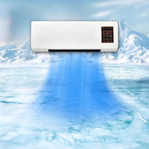 Enchantia 2025 New Ductless Air Conditioner, Wall-Mounted and Desktop 2 in 1 Wall Mounted Air Conditioner, Mini Aire Acondicionado Portatil with Remote for Home Office Bedroom (A++),White