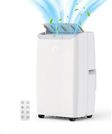 12,000 BTU Portable Air Conditioners/Portable Air Conditioners with Remote Control, Cooling Area Up to 350 sq.ft, 3 in 1 AC Portable Unit with Dehumidifier/Fan & Window Kit Included